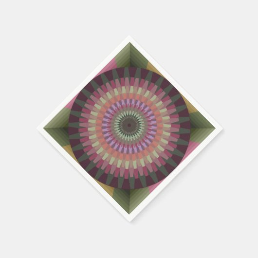 Winter Dahlia in warmen Farben - Alt Serviette (Ecke)