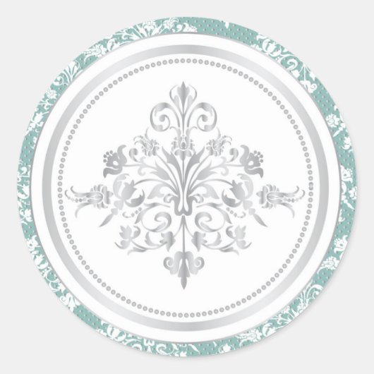 Winter Damask Sticker (Vorderseite)