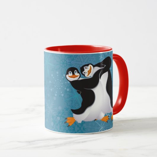 Winter Dancing Pinguine Tasse (VorderseiteRechts)