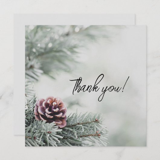 Winter Danke Karte (Vorne/Hinten)