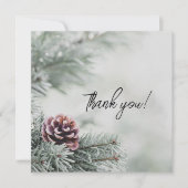 Winter Danke Karte (Vorderseite)