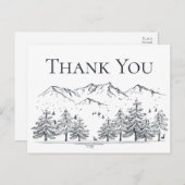 Winter Danke Mountains Hochzeitssommer Brautparty Postkarte (Vorne/Hinten)