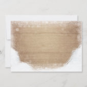 Winter danke Rustic Wood Snow Dusche Geburtstag (Rückseite)