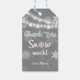 Winter danke Snow viel Gefallen Tags Boy Blue Geschenkanhänger
