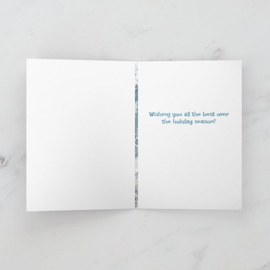 Winter Dapper Bird Feiertagskarte (Innenseite)