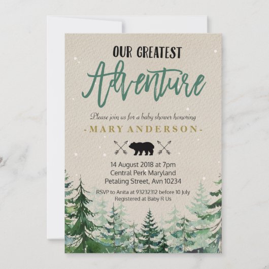 Winter Das Abenteuer beginnt mit der Einladung zur (Vorderseite)