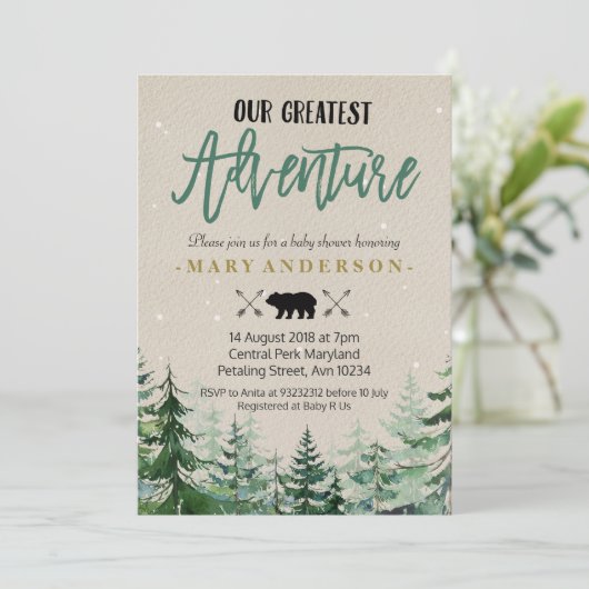 Winter Das Abenteuer beginnt mit der Einladung zur (Stehend Vorderseite)