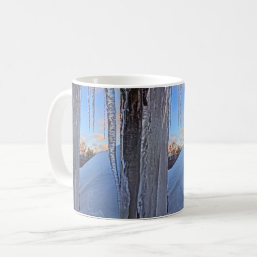 Winter Dawn Icicles Tasse (Vorderseite Links)