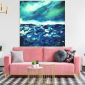 Winter Day Abstrakt Finger Painting Leinwanddruck (Insitu (Wohnzimmer))