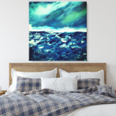 Winter Day Abstrakt Finger Painting Leinwanddruck (Insitu (Schlafzimmer))