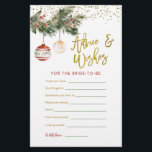 Winter Deck Brautparty Adive & Wishings<br><div class="desc">Winter Deck Brautparty Adive & Wishings Card</div>