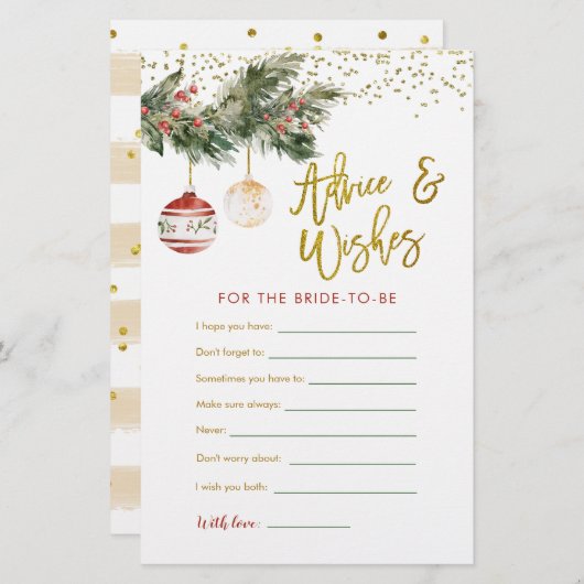 Winter Deck Brautparty Adive & Wishings (Vorne/Hinten)