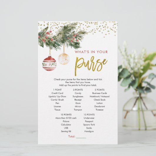 Winter Deck Brautparty Purse Game (Stehend Vorderseite)