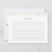 Winter Deck the Halls Brautparty Rezept Card Einladung (Rückseite)