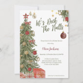 Winter Deck the Halls Bridal Dusche Einladung (Vorderseite)