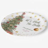 Winter Deck the Halls Bridal Dusche Einladung Pappteller (Schrägansicht)