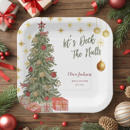 Winter Deck the Halls Bridal Dusche Einladung Pappteller