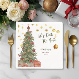 Winter Deck the Halls Bridal Dusche Einladung Serviette
