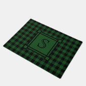 Winter Decke Green Buffalo Karierte Custom Monogra Fußmatte (Schrägansicht)