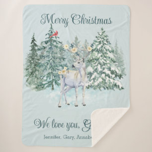 Winter Dee Custom Christmas Sherpadecke