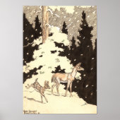 Winter Deer 13 x 19 print Poster (Vorne)