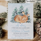 Winter Deer Baby Dusche Einladung Boy Deer Winter