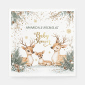 Winter Deer Baby Dusche Serviette (Vorderseite)