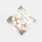 Winter Deer Baby Dusche Serviette (Ecke)