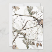 Winter Deer Camouflage Hochzeit Einladung 2 (Rückseite)