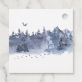 Winter Deer Forest Baby ist kalt draußen Geschenkanhänger (Rückseite)