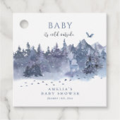 Winter Deer Forest Baby ist kalt draußen Geschenkanhänger (Vorderseite)