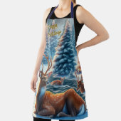 Winter Deer in Schnee Weihnachten Alles-über Print Schürze (InSitu)