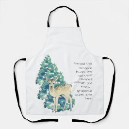 Winter Deer in the Snow – Wildlife Art Home Decor Schürze