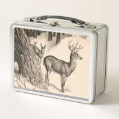 Winter Deer Metal Lunchbox (Vorderseite)
