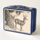 Winter Deer Metal Lunchbox (Vorderseite)