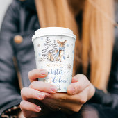 Winter Deer Snowflakes ONEderland Geburtstag Pappbecher