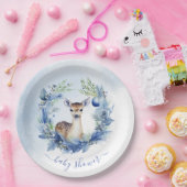 Winter Deer Watercolor Babydusche Pappteller (Party)