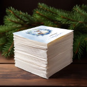 Winter Deer Watercolor Babydusche Serviette