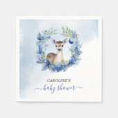 Winter Deer Watercolor Babydusche Serviette (Vorderseite)