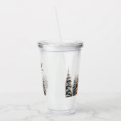 Winter Deer Woodland Baby seine Kälte draußen Acryltrinkbecher (Links)