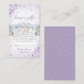 Winter Deh Lila Snowflake Babydusche Begleitkarte (Vorne/Hinten)