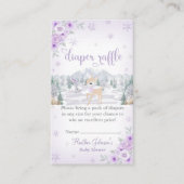 Winter Deh Lila Snowflake Babydusche Begleitkarte (Vorderseite)