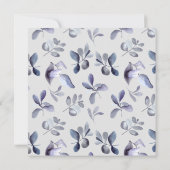 Winter Delicate Hydrangea Bloral Wedding Einladung (Rückseite)