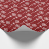 Winter Delight Red Holiday Wrapping Papper Geschenkpapier (Ecke)