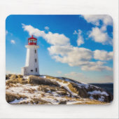 Winter des Leuchtturm-| in Peggy Bucht, Mousepad (Vorne)