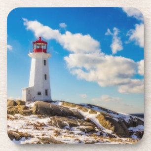 Winter des Leuchtturm- in Peggy Bucht, Untersetzer