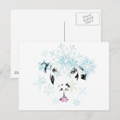 Winter Deutsche Dogge Postkarte (Vorne/Hinten)