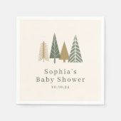 Winter Dezember Baby Dusche Serviette (Vorderseite)