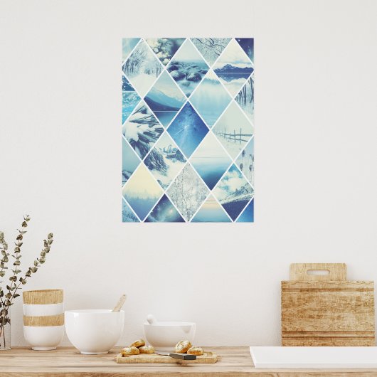 Winter Diamond Pattern Poster (Küche)