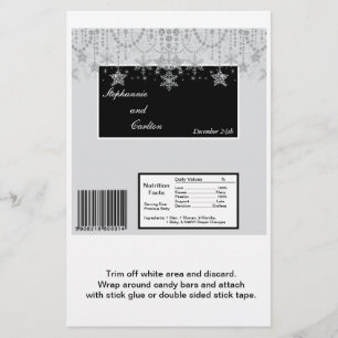 Winter Diamond Wedding Hershey's Large Bar Wrapper Flyer